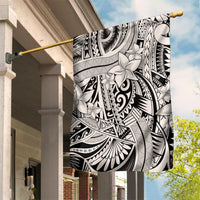 Polynesia Garden Flag Tribal Polynesian Spirit With Beige Pacific Flowers - Wonder Print Shop