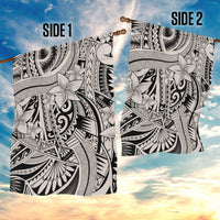 Polynesia Garden Flag Tribal Polynesian Spirit With Beige Pacific Flowers - Wonder Print Shop
