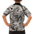Polynesia Kid Hawaiian Shirt Tribal Polynesian Spirit With Beige Pacific Flowers - Wonder Print Shop