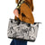 Polynesia Leather Tote Bag Tribal Polynesian Spirit With Beige Pacific Flowers - Wonder Print Shop