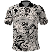 Polynesia Polo Shirt Tribal Polynesian Spirit With Beige Pacific Flowers - Wonder Print Shop