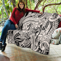 Polynesia Quilt Tribal Polynesian Spirit With Beige Pacific Flowers - Wonder Print Shop