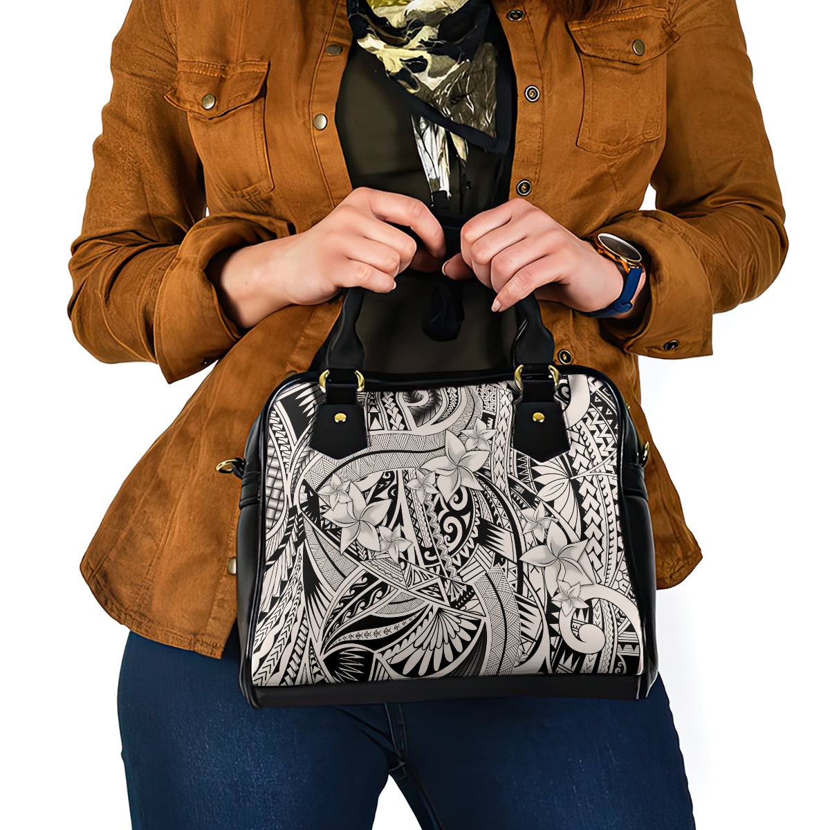 polynesia-shoulder-handbag-tribal-polynesian-spirit-with-beige-pacific-flowers