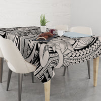 Polynesia Tablecloth Tribal Polynesian Spirit With Beige Pacific Flowers - Wonder Print Shop