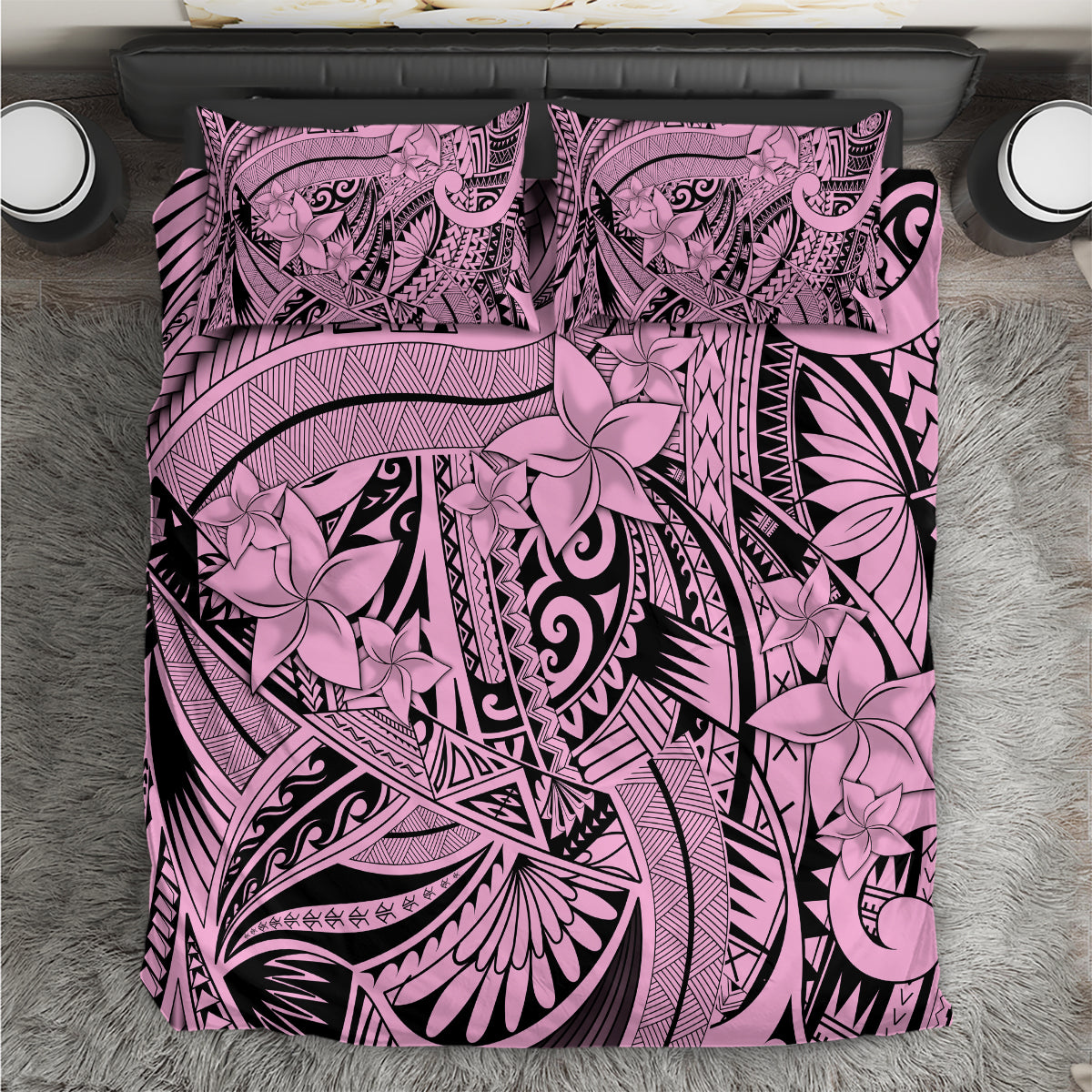 polynesia-bedding-set-tribal-polynesian-spirit-with-pink-pacific-flowers