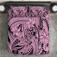 Polynesia Bedding Set Tribal Polynesian Spirit With Pink Pacific Flowers LT9 - Wonder Print Shop