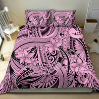 Polynesia Bedding Set Tribal Polynesian Spirit With Pink Pacific Flowers LT9 - Wonder Print Shop