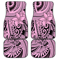 Polynesia Car Mats Tribal Polynesian Spirit With Pink Pacific Flowers LT9 - Wonder Print Shop