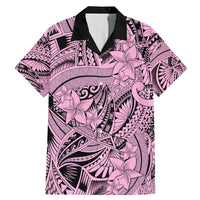Polynesia Family Matching Mermaid Dress and Hawaiian Shirt Tribal Polynesian Spirit With Pink Pacific Flowers LT9 - Wonder Print Shop