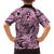 Polynesia Kid Hawaiian Shirt Tribal Polynesian Spirit With Pink Pacific Flowers - Wonder Print Shop