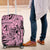 Polynesia Luggage Cover Tribal Polynesian Spirit With Pink Pacific Flowers - Wonder Print Shop