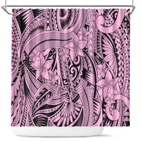 polynesia-shower-curtain-tribal-polynesian-spirit-with-pink-pacific-flowers