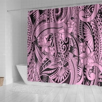 polynesia-shower-curtain-tribal-polynesian-spirit-with-pink-pacific-flowers