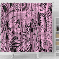 polynesia-shower-curtain-tribal-polynesian-spirit-with-pink-pacific-flowers
