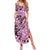 Polynesia Summer Maxi Dress Tribal Polynesian Spirit With Pink Pacific Flowers - Wonder Print Shop