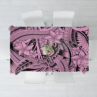Polynesia Tablecloth Tribal Polynesian Spirit With Pink Pacific Flowers - Wonder Print Shop