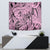 Polynesia Tapestry Tribal Polynesian Spirit With Pink Pacific Flowers - Wonder Print Shop