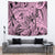Polynesia Tapestry Tribal Polynesian Spirit With Pink Pacific Flowers - Wonder Print Shop
