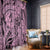 Polynesia Window Curtain Tribal Polynesian Spirit With Pink Pacific Flowers - Wonder Print Shop