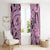 Polynesia Window Curtain Tribal Polynesian Spirit With Pink Pacific Flowers - Wonder Print Shop