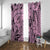 Polynesia Window Curtain Tribal Polynesian Spirit With Pink Pacific Flowers - Wonder Print Shop