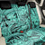 Polynesia Back Car Seat Cover Tribal Polynesian Spirit With Teal Pacific Flowers LT9 - Wonder Print Shop