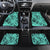 Polynesia Car Mats Tribal Polynesian Spirit With Teal Pacific Flowers LT9 - Wonder Print Shop