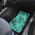 Polynesia Car Mats Tribal Polynesian Spirit With Teal Pacific Flowers LT9 - Wonder Print Shop