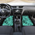 Polynesia Car Mats Tribal Polynesian Spirit With Teal Pacific Flowers LT9 - Wonder Print Shop