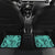 Polynesia Car Mats Tribal Polynesian Spirit With Teal Pacific Flowers LT9 - Wonder Print Shop