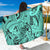Polynesia Sarong Tribal Polynesian Spirit With Teal Pacific Flowers - Wonder Print Shop