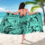 Polynesia Sarong Tribal Polynesian Spirit With Teal Pacific Flowers - Wonder Print Shop
