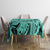 Polynesia Tablecloth Tribal Polynesian Spirit With Teal Pacific Flowers - Wonder Print Shop