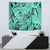Polynesia Tapestry Tribal Polynesian Spirit With Teal Pacific Flowers - Wonder Print Shop