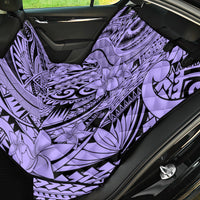 Polynesia Back Car Seat Cover Tribal Polynesian Spirit With Violet Pacific Flowers LT9 - Wonder Print Shop