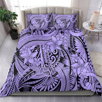Polynesia Bedding Set Tribal Polynesian Spirit With Violet Pacific Flowers LT9 - Wonder Print Shop