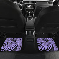 Polynesia Car Mats Tribal Polynesian Spirit With Violet Pacific Flowers LT9 - Wonder Print Shop