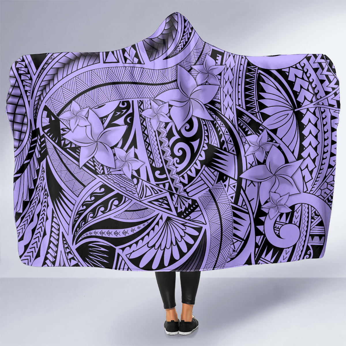 polynesia-hooded-blanket-tribal-polynesian-spirit-with-violet-pacific-flowers