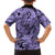 Polynesia Kid Hawaiian Shirt Tribal Polynesian Spirit With Violet Pacific Flowers - Wonder Print Shop