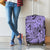 Polynesia Luggage Cover Tribal Polynesian Spirit With Violet Pacific Flowers - Wonder Print Shop