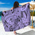 Polynesia Sarong Tribal Polynesian Spirit With Violet Pacific Flowers - Wonder Print Shop