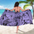 Polynesia Sarong Tribal Polynesian Spirit With Violet Pacific Flowers - Wonder Print Shop