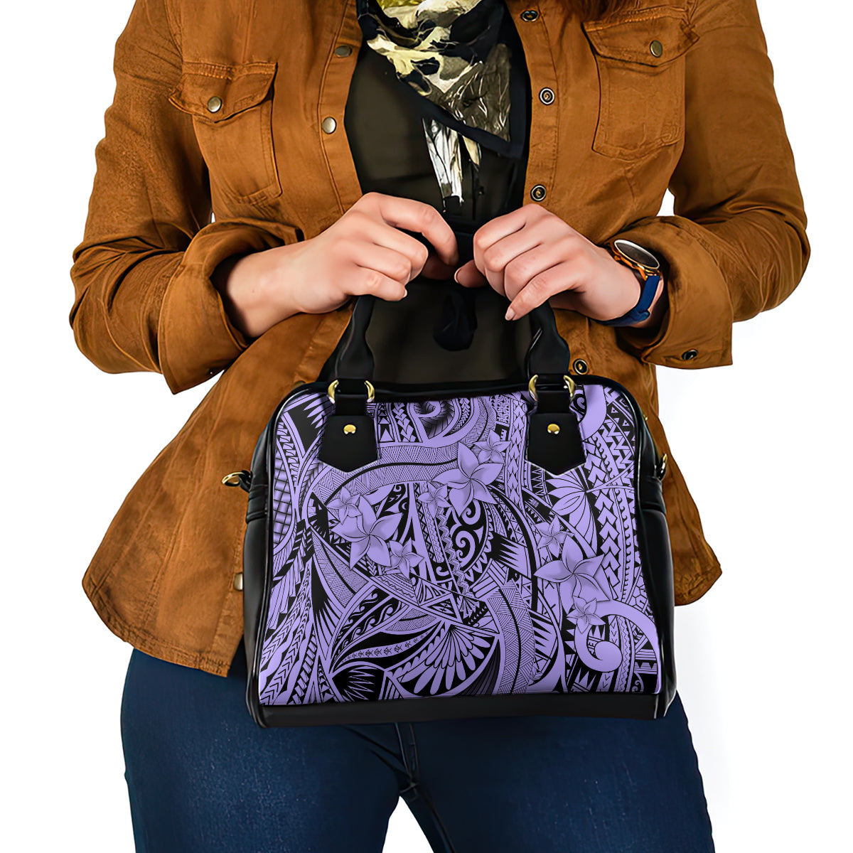 polynesia-shoulder-handbag-tribal-polynesian-spirit-with-violet-pacific-flowers