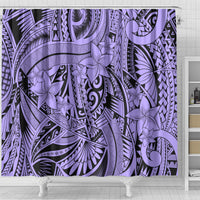 polynesia-shower-curtain-tribal-polynesian-spirit-with-violet-pacific-flowers