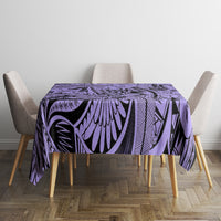 Polynesia Tablecloth Tribal Polynesian Spirit With Violet Pacific Flowers - Wonder Print Shop