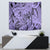 Polynesia Tapestry Tribal Polynesian Spirit With Violet Pacific Flowers - Wonder Print Shop