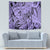 Polynesia Tapestry Tribal Polynesian Spirit With Violet Pacific Flowers - Wonder Print Shop