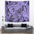 Polynesia Tapestry Tribal Polynesian Spirit With Violet Pacific Flowers - Wonder Print Shop