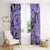 Polynesia Window Curtain Tribal Polynesian Spirit With Violet Pacific Flowers - Wonder Print Shop