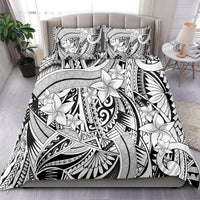 Polynesia Bedding Set Tribal Polynesian Spirit With White Pacific Flowers LT9 - Wonder Print Shop
